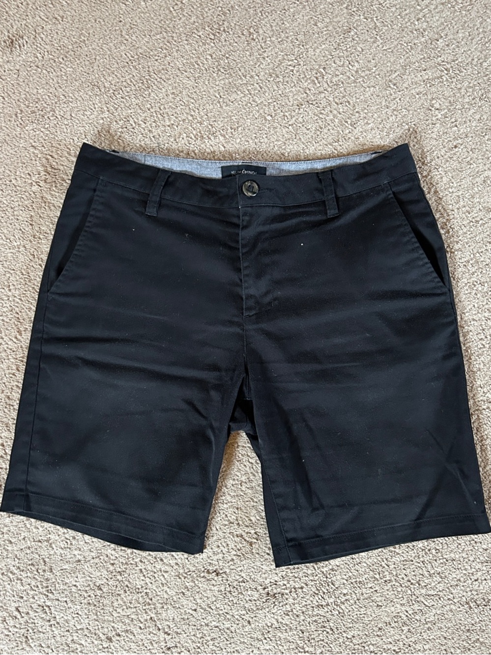 Tilly's Black Men's Flat-Front Chino Shorts